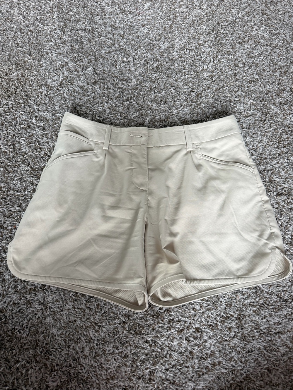 Puma Cream Athletic Shorts